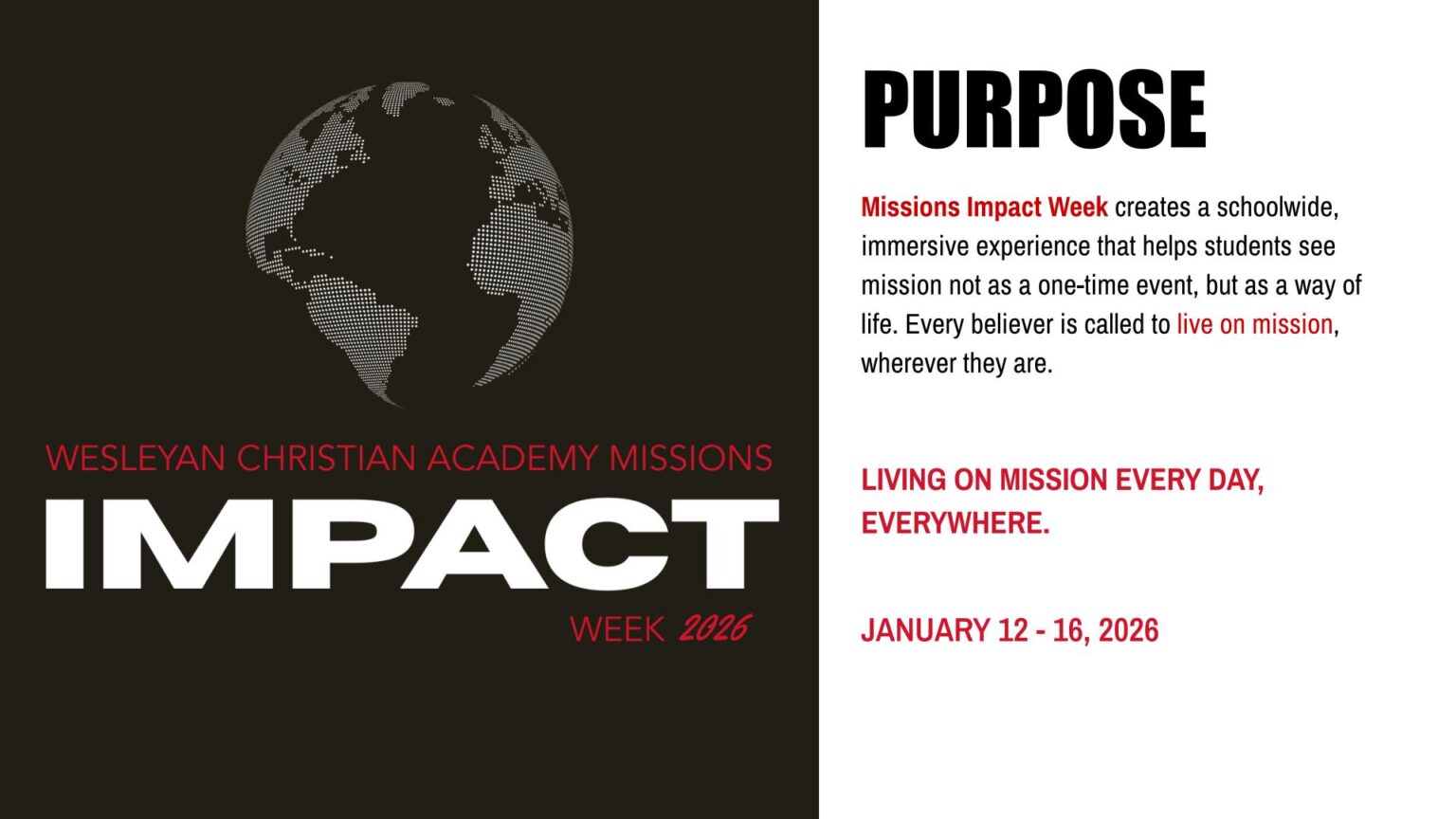 Missions Impact Week - Wesleyan Christian Academy